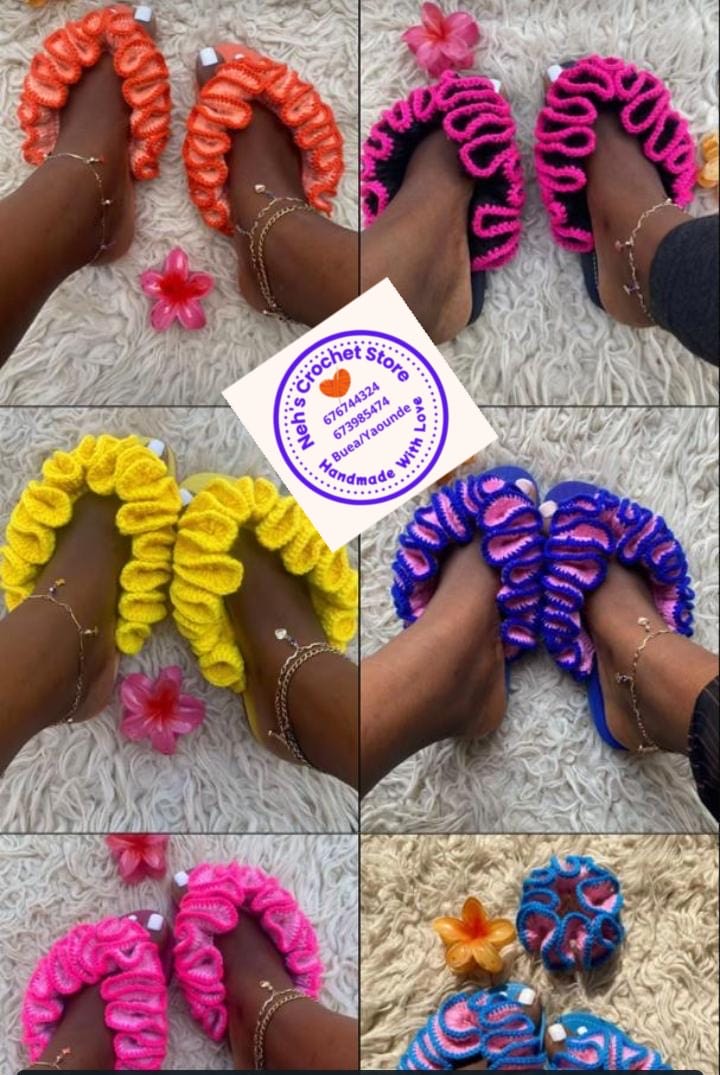 Handmade crochet slippers